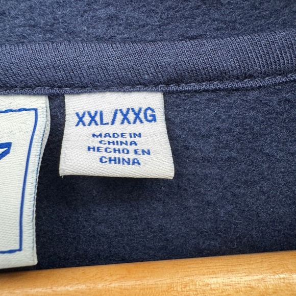 Starter Denver Broncos Hoodie Men's XXL Navy Blue Pullover Sweatshirt - Picture 9 of 14